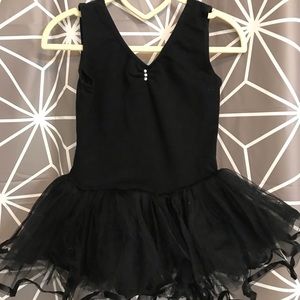 Black Cotton Dance Leotard